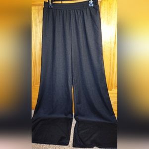 Wide leg ribbed pants